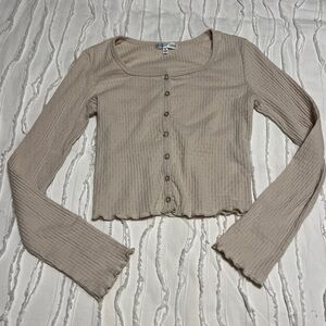 Fitz + Eddi Crop Beige Long Sleeve